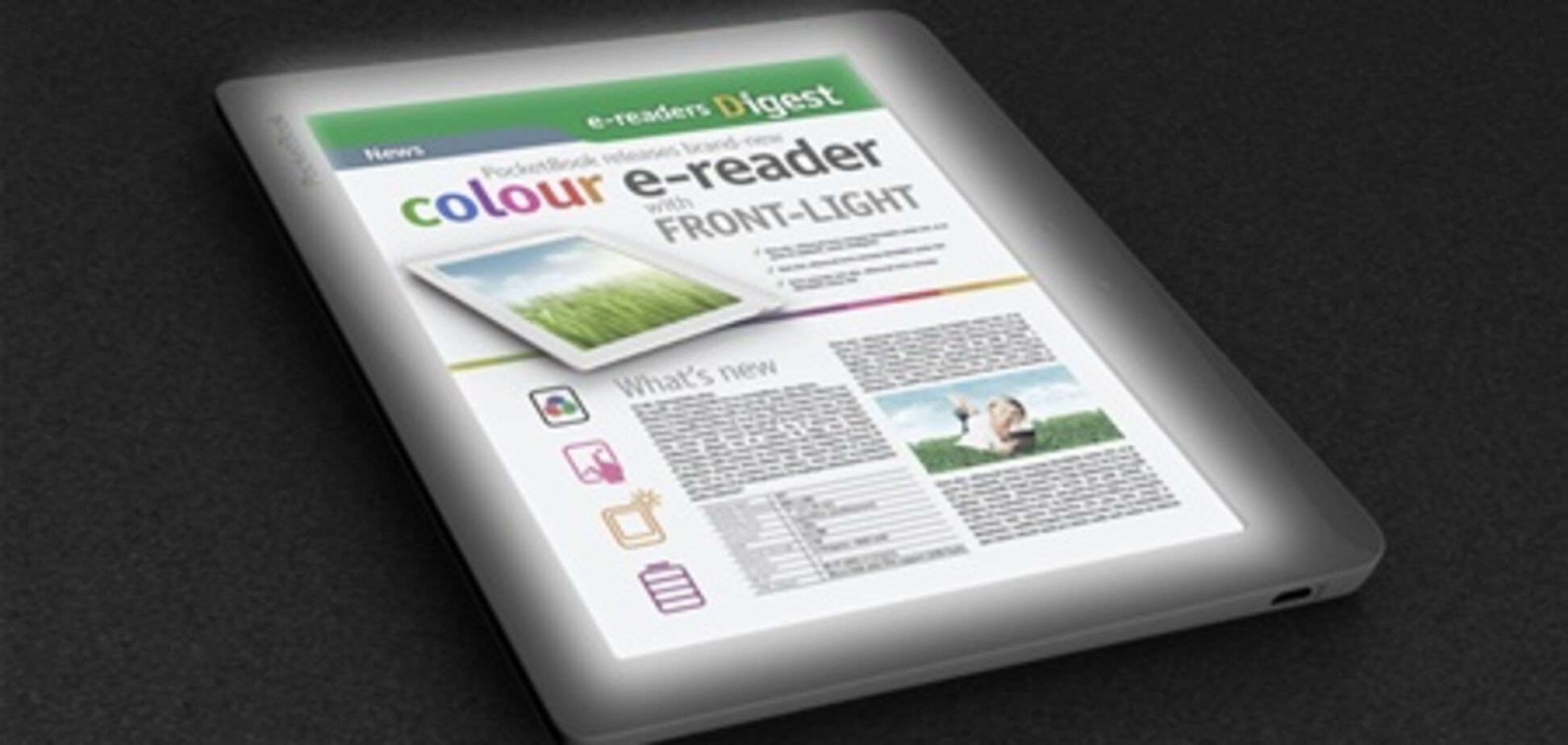 PocketBook выпустит 'читалку' с цветной электронной бумагой