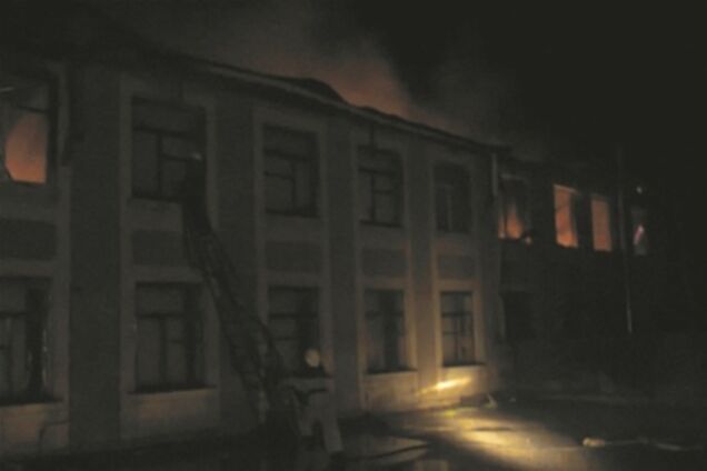 В Барышевке ночью горело админздание