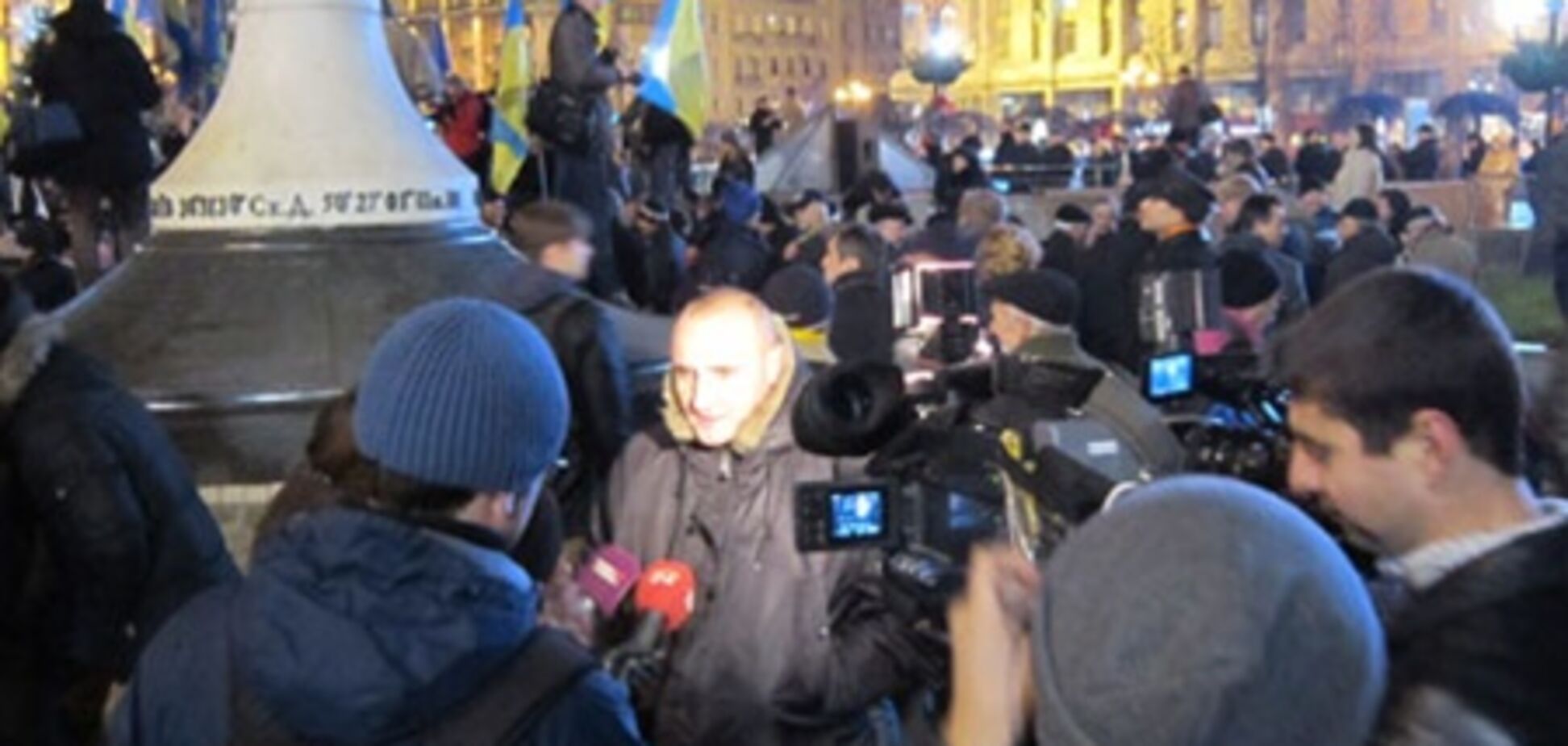 Годовщина Майдана: милиции больше, чем митингующих. Фоторепортаж