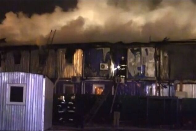 В центре Киева горела стройка 47-этажной гостиницы