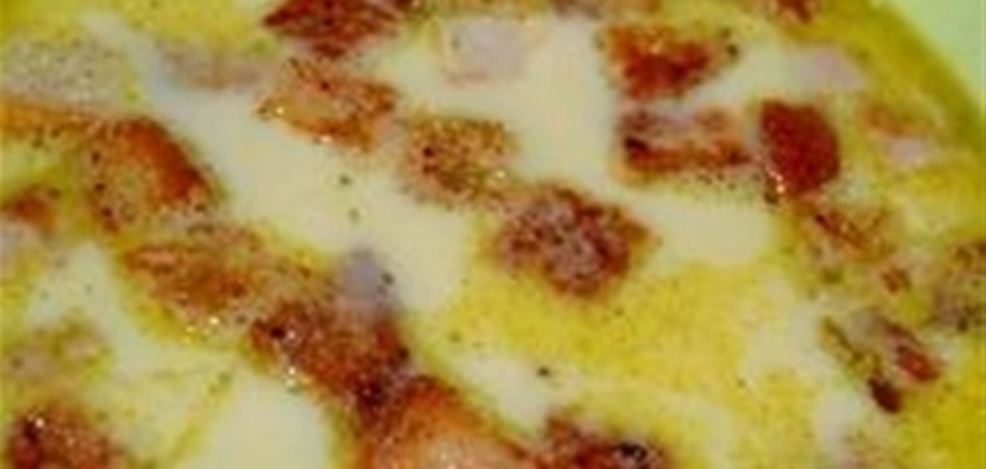 Сырный суп с гренками