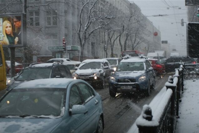 Снегопад в Киеве