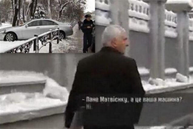 Как 'Мерседес' с депутатом снес забор у Верховной Рады. Видео