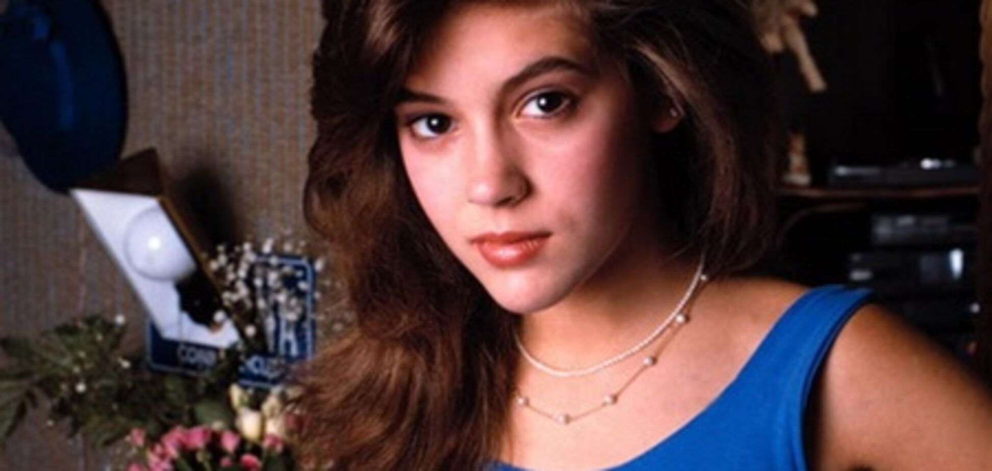 Маленькая Алисса Милано в костюме гимнастки