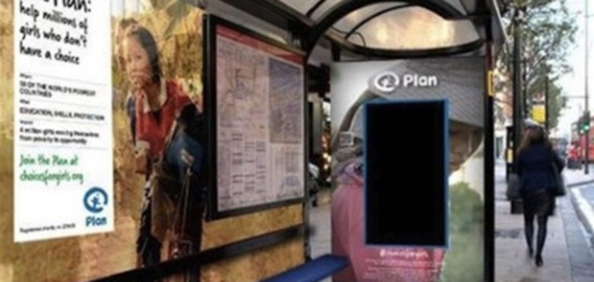 В Лондоне появился билборд, который показывает рекламу только женщинам