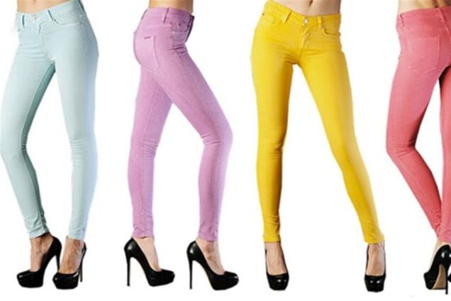 Яркие джинсы – самый модный хит весны-лета 2012. Фото