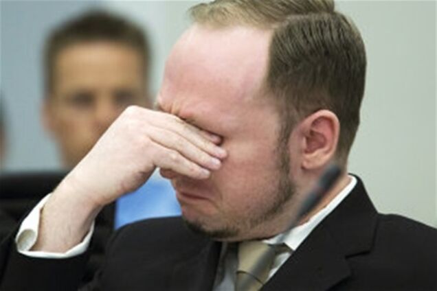 Брейвик заплакал в суде во время показа его видеоролика