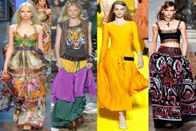 Самые модные длинные юбки лета 2012. Фото