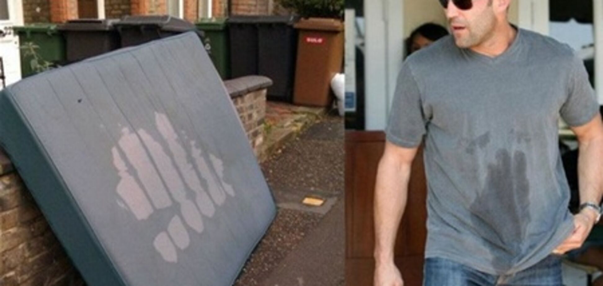 Звезды одеваются под старые матрасы. Фото