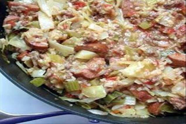 Ленивые голубцы с колбасой