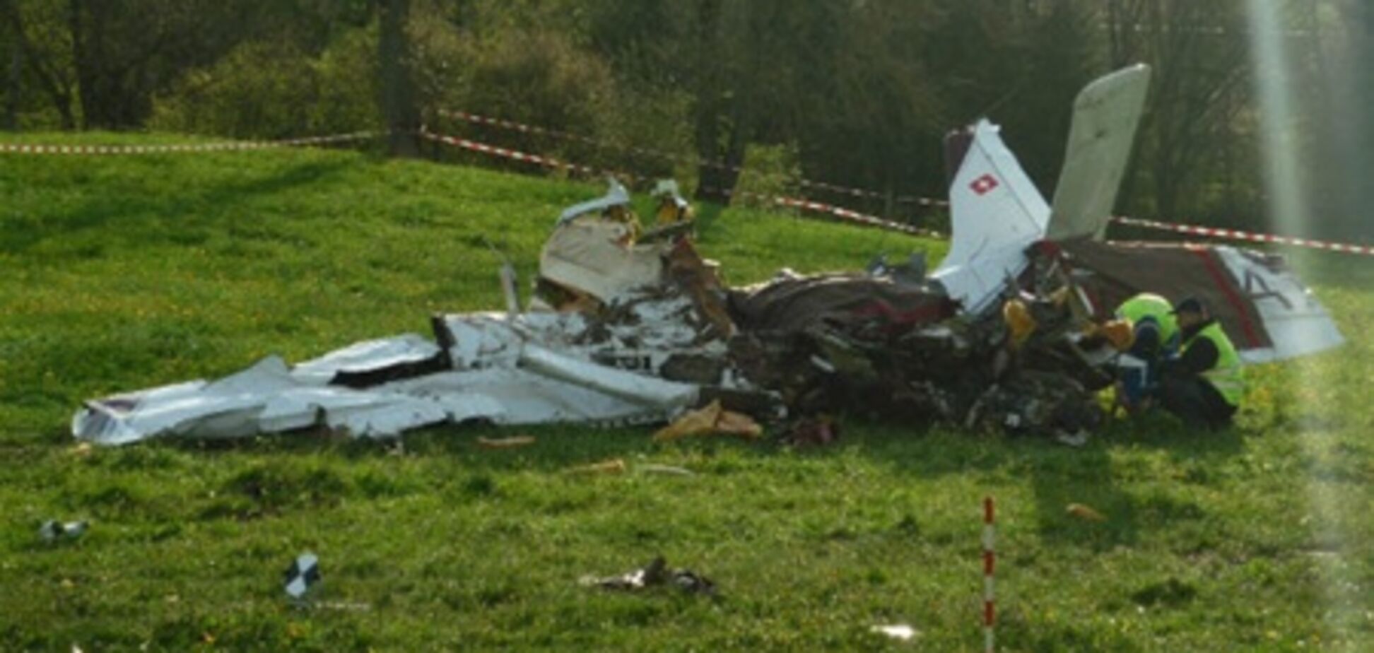 В Швейцарии разбился туристический самолет. Фото