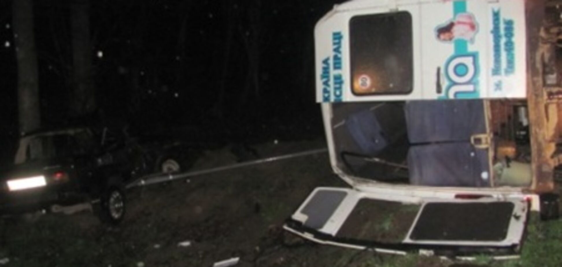 На Львовщине ВАЗ влетел в микроавтобус: травмированы восемь человек. Фото