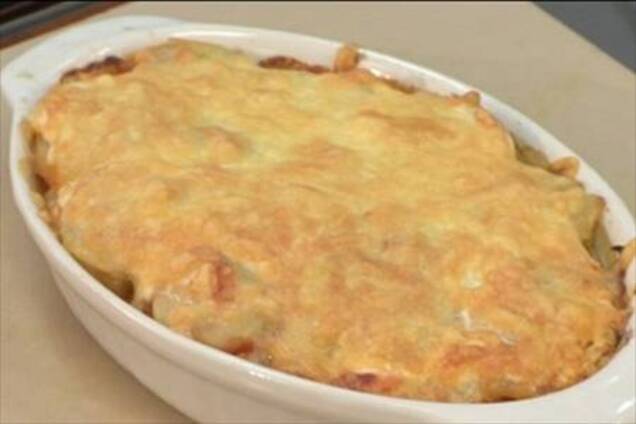 Картофельная лазанья с рыбой