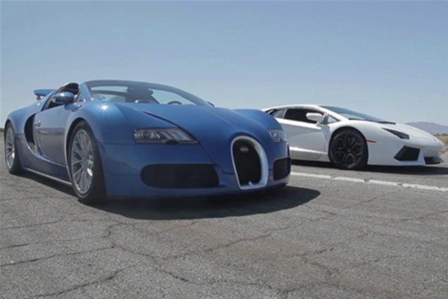 Lamborghini Aventador против Bugatti Veyron: кто кого? Видео