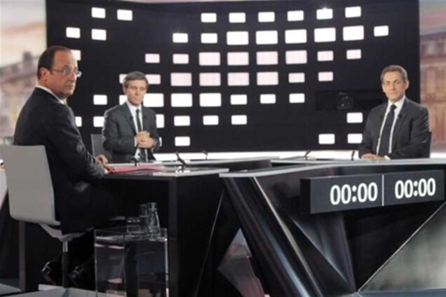 Саркози и Олланд провели дебаты. Фото. Видео