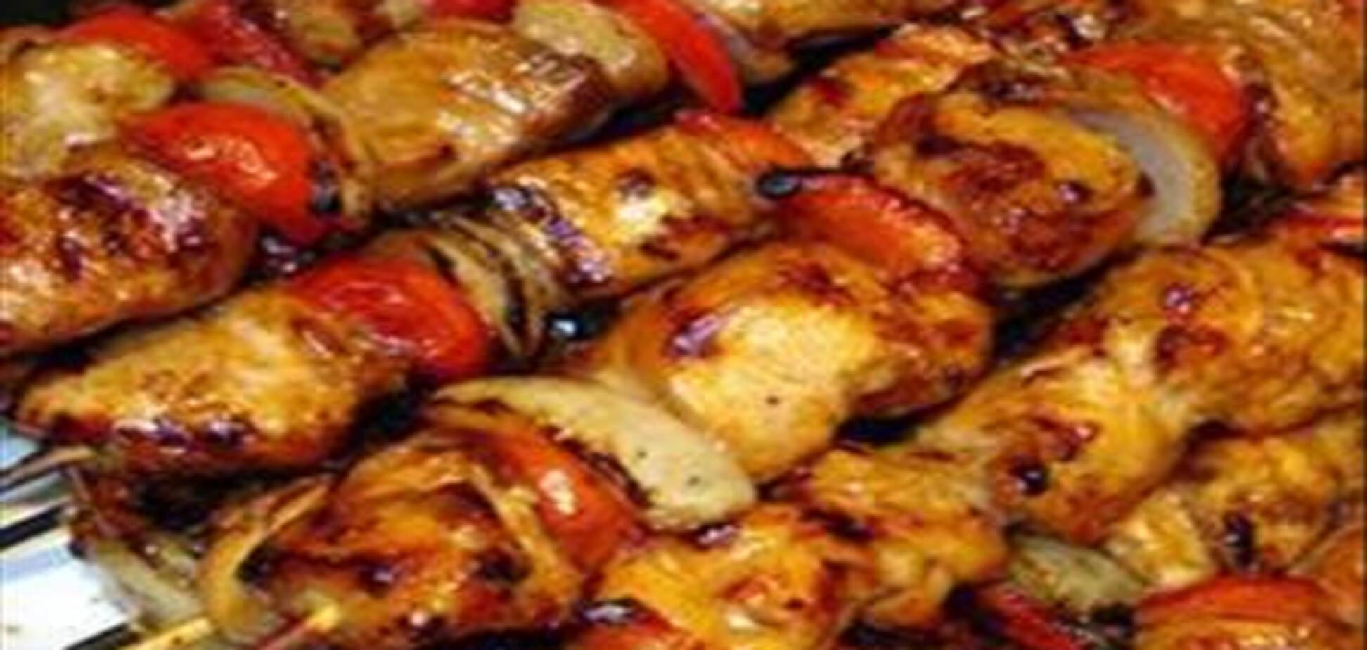 Шашлык из курицы с медом