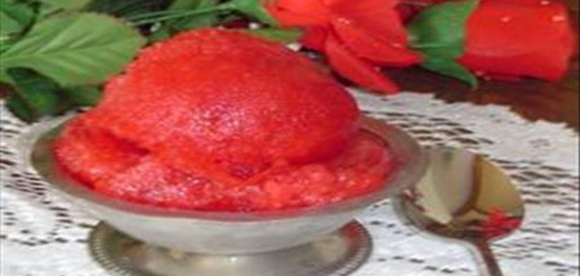 Итальянское клубничное мороженое Сорбет