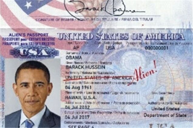 Обаме в Латвии изготовили паспорт 'инопланетянина'
