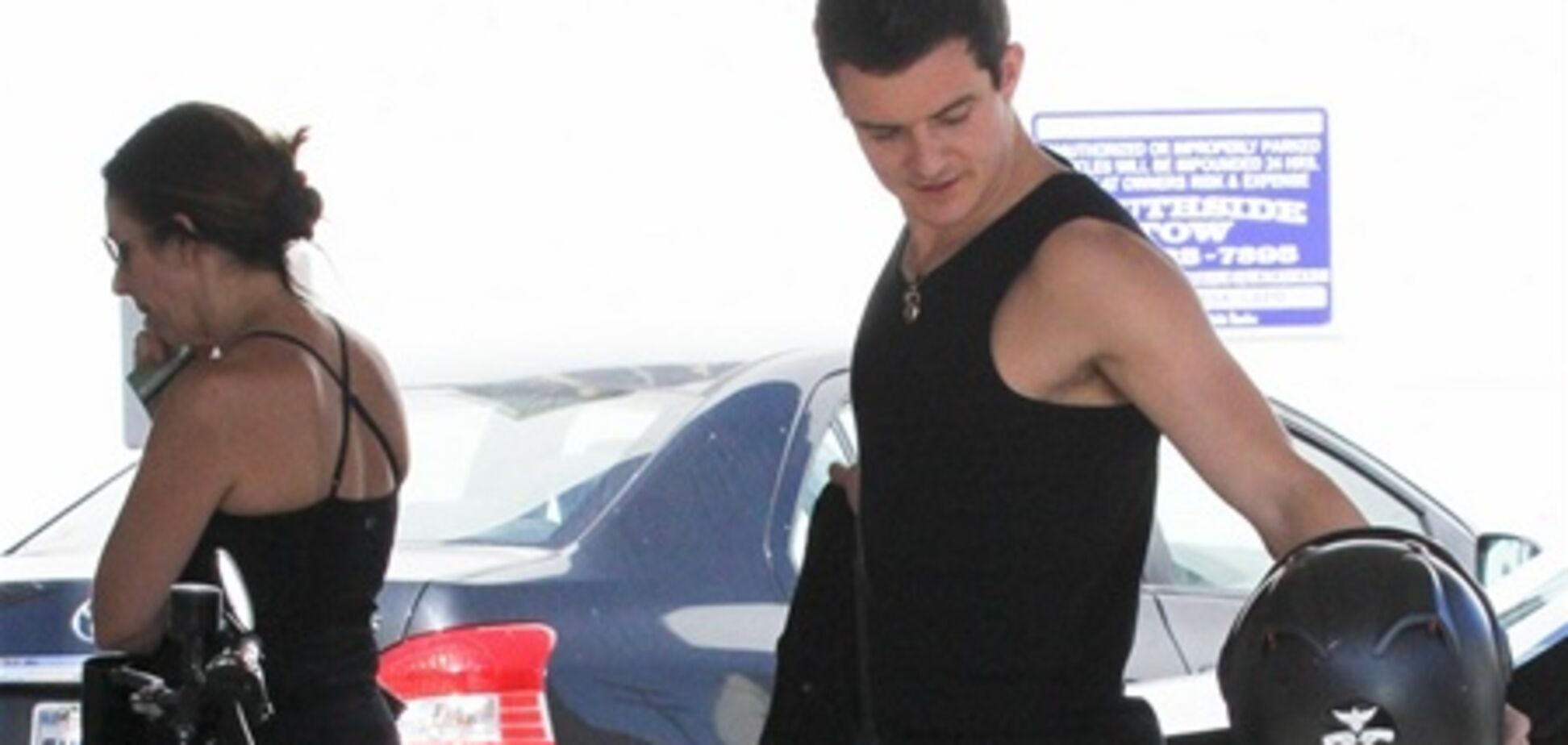 Орландо Блум ездит в спортзал на Ducati. Фото