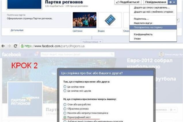 Користувачі Facebook закликають один одного знищити сторінку Партії регіонів