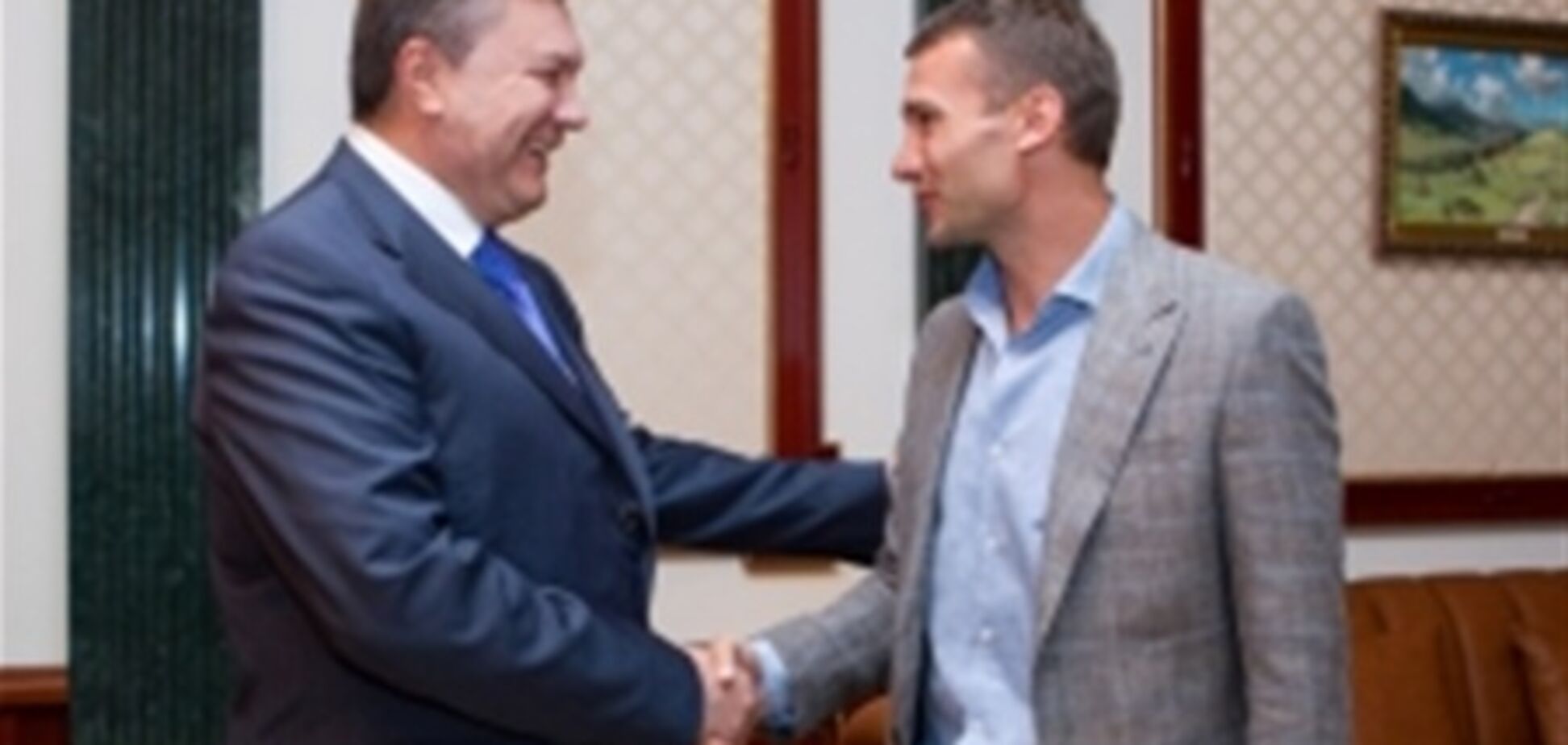 Президент поблагодарил Шевченко за великолепную игру на Евро-2012
