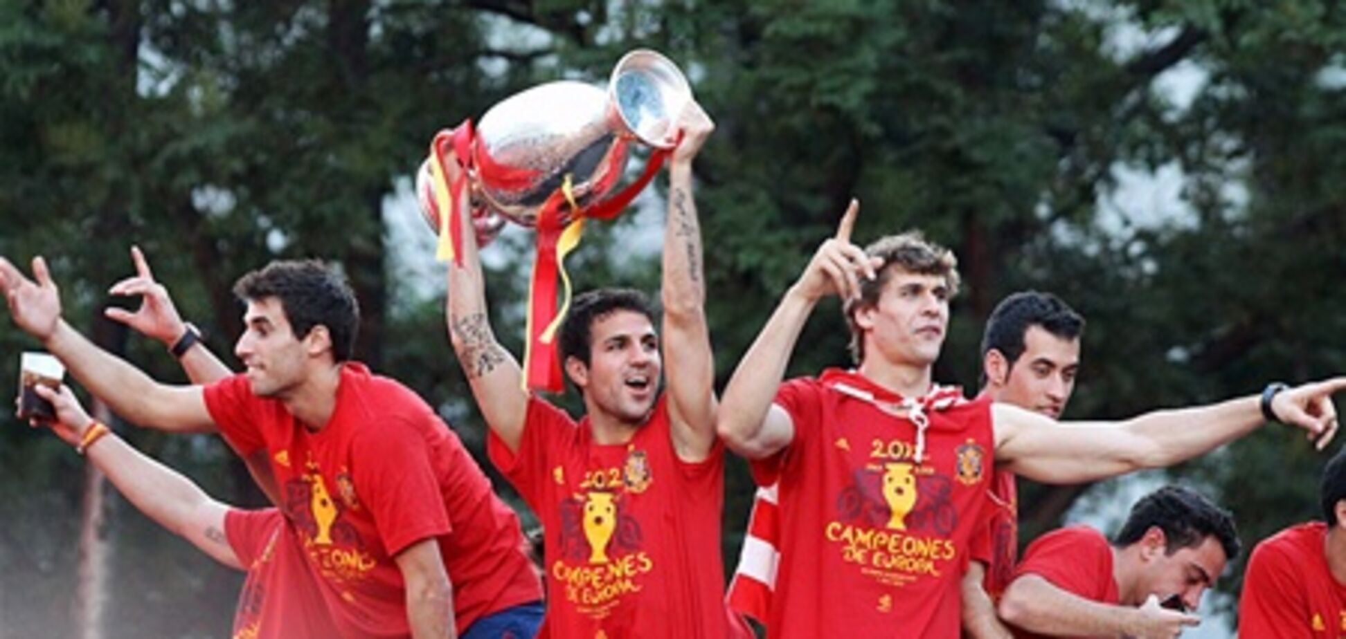 Торжественное чествование сборной Испании