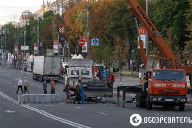 Из Крещатика перевезут хряка и уберут вип-зону