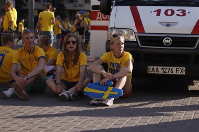 Большинство еврофанов жаловались на здоровье на 'Олимпийском'