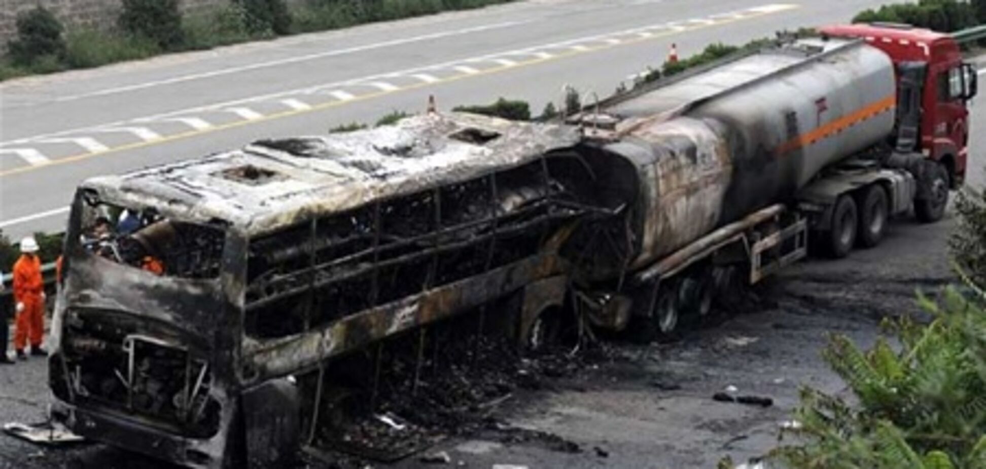 Фото ужасного 'метанового' ДТП в Китае