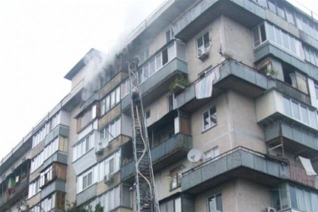 В киевской девятиэтажке произошел пожар. Есть жертвы