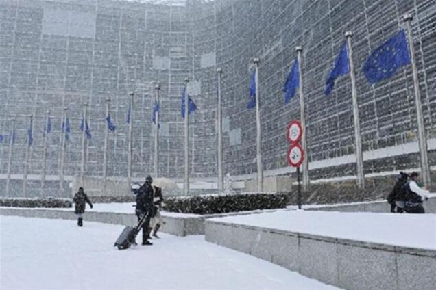 Бельгию засыпало снегом