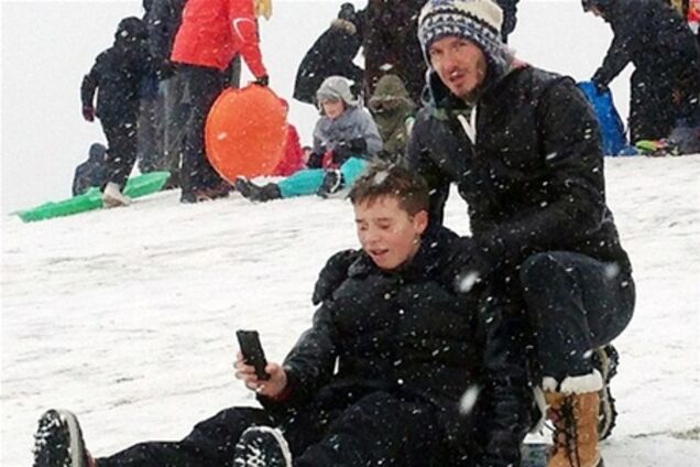 Дэвид Бекхэм пересел на санки