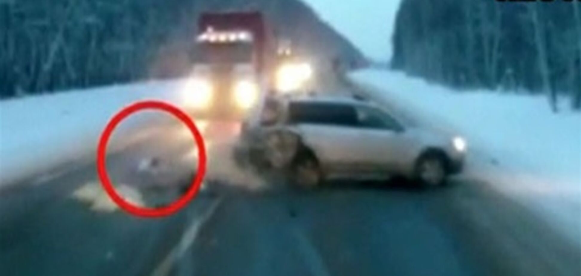 Дівчинка вижила, випавши з авто під вантажівку. Відео