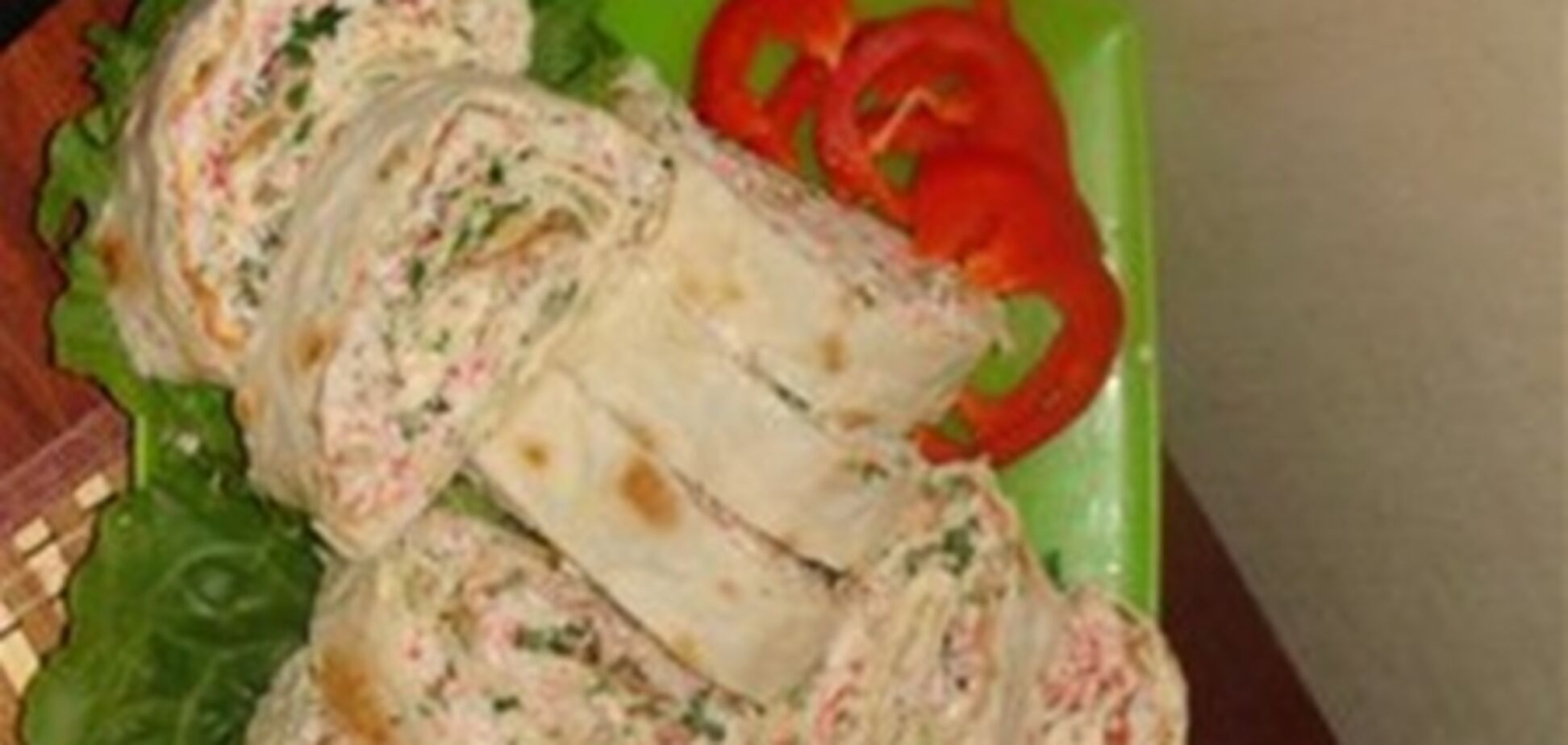 Рулет из лаваша с крабовыми палочками