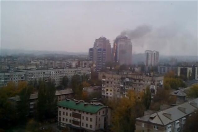 В Донецке горела элитная многоэтажка
