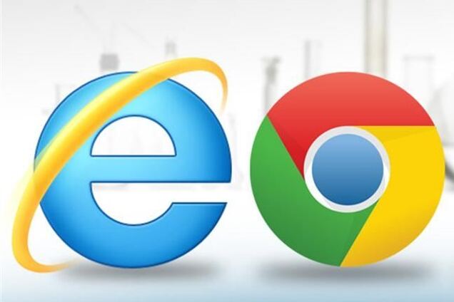 Internet Explorer 'наступает на пятки' Google Chrome