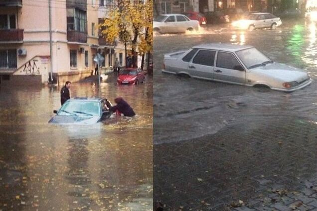 По Ростову-на-Дону прогулялся ливень