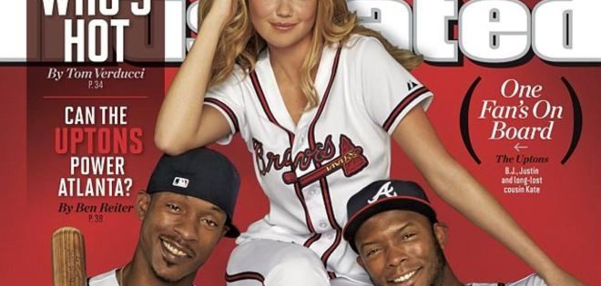 Кейт Аптон позирует со звездами бейсбола на страницах Sports Illustrated