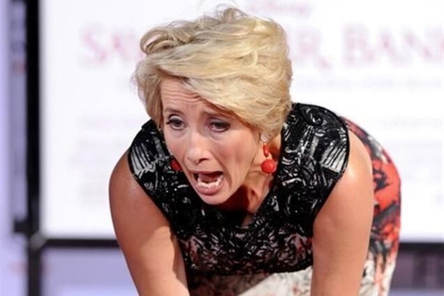 Эмма Томпсон упала в цемент