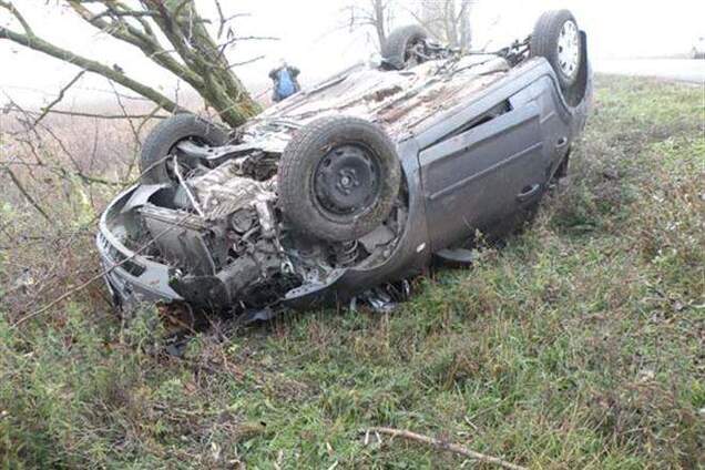 На Николаевщине иномарка улетела в кювет
