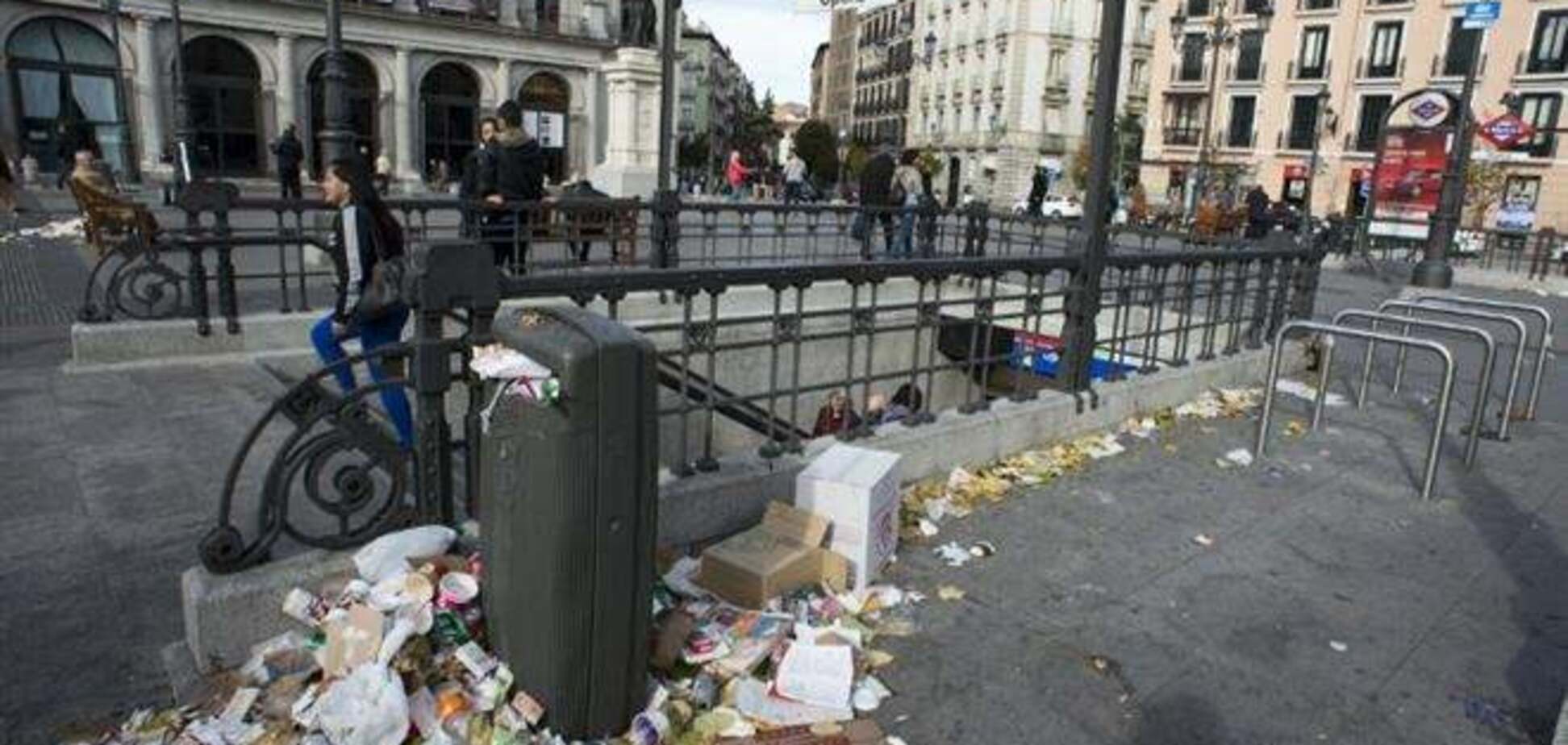 Последствия забастовки дворников в Мадриде