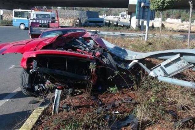 Милевский разбил свою Феррари в Турции