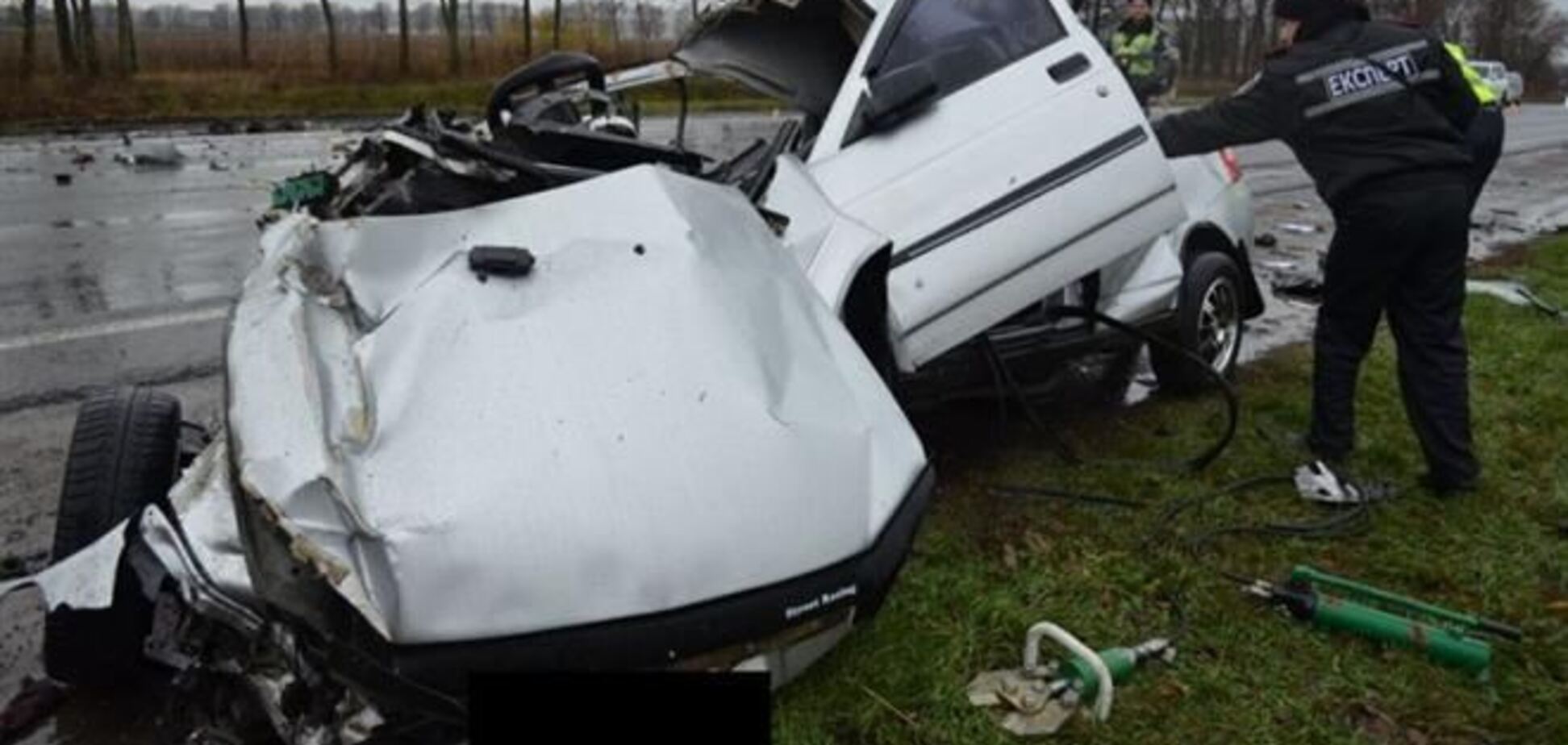 На Харьковщине легковушка столкнулась с грузовиком: трое жертв