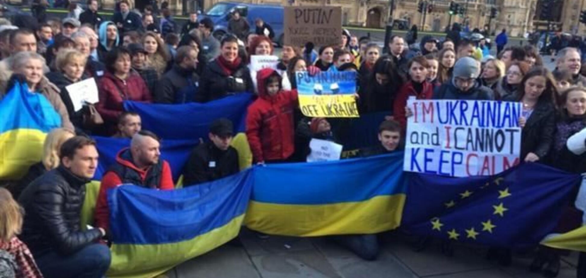 Українці в Лондоні мітингували на підтримку євроінтеграції 