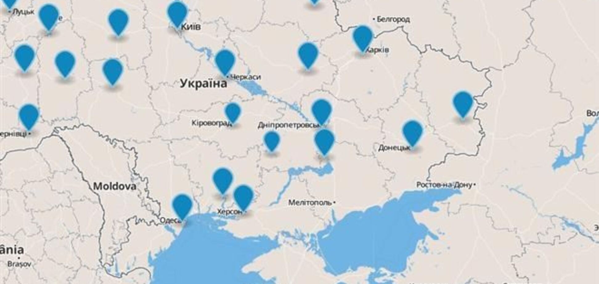 У Мережі з'явилася карта Евромайдана