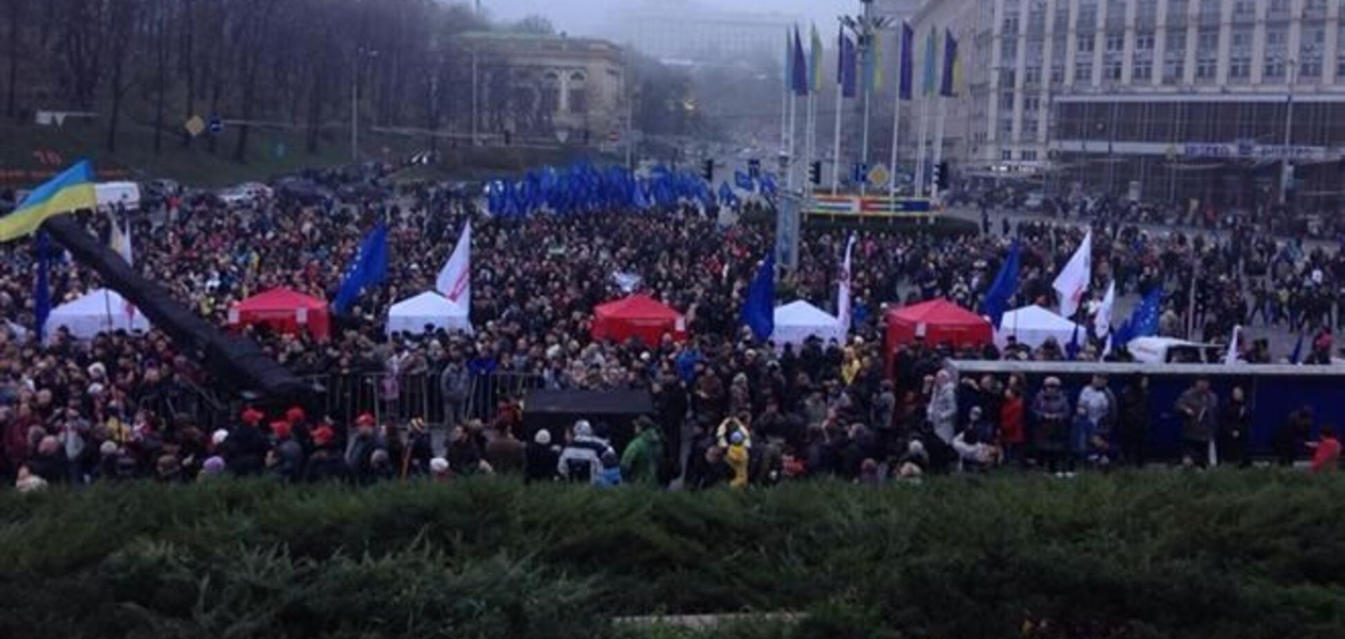 Милиция насчитала 22 тыс протестующих на Европейской площади