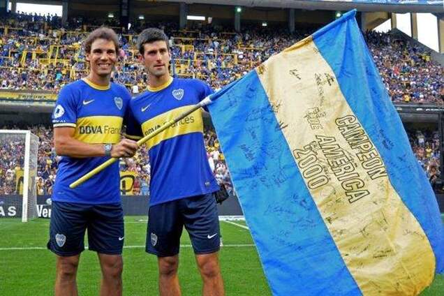 Как Надаль и Джокович били пенальти 'Бока Хуниорс' (видео)