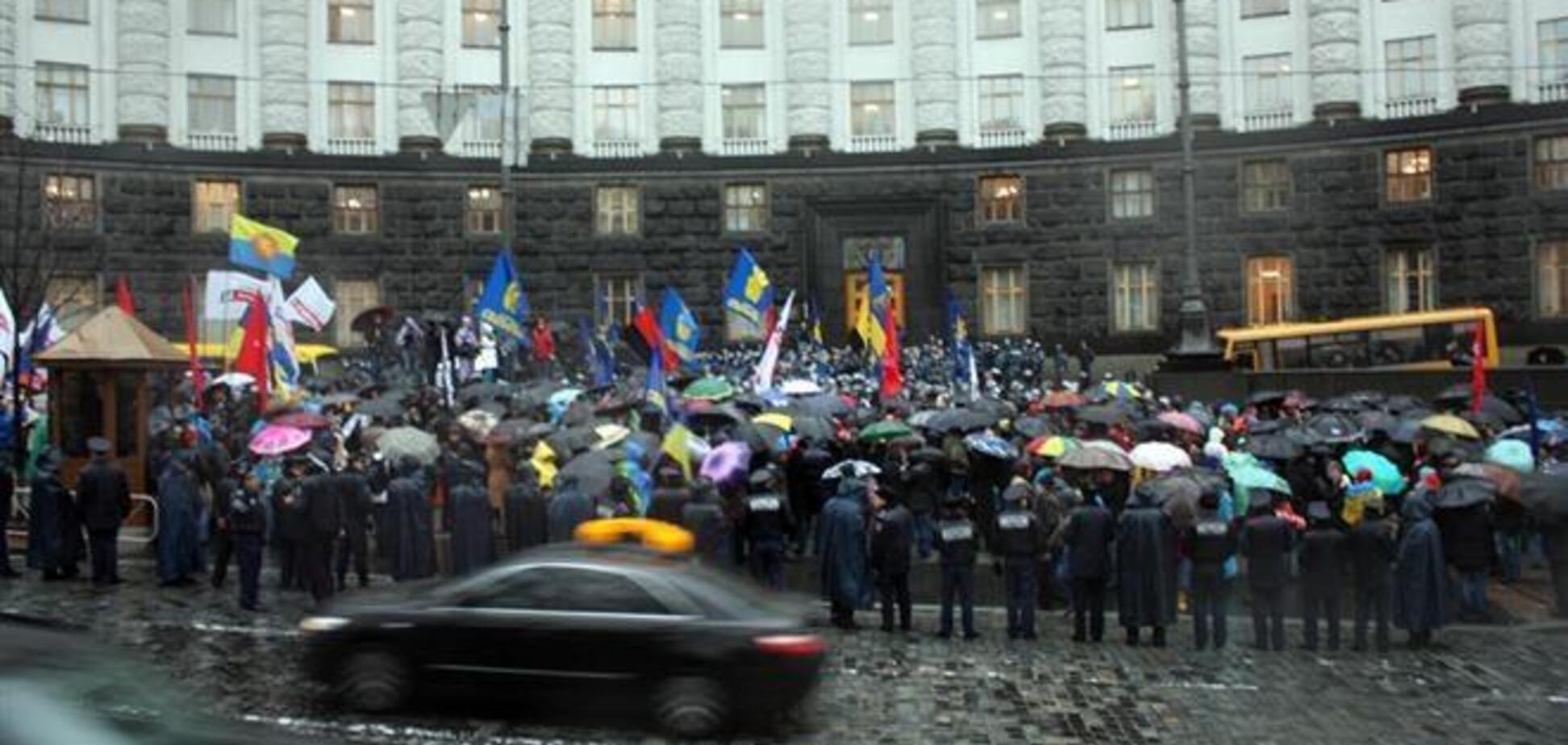 Европейская площадь Киева опустела