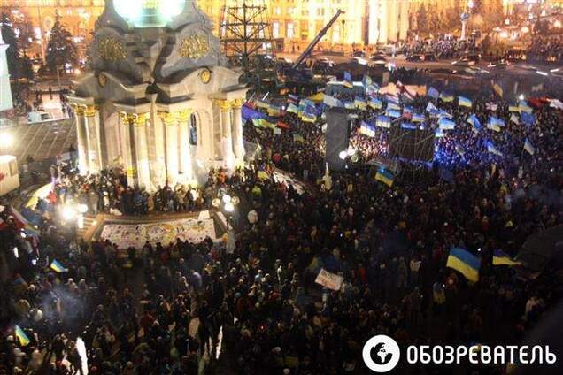 На Майдане Незалежности в Киеве ждут решения Вильнюсского саммита