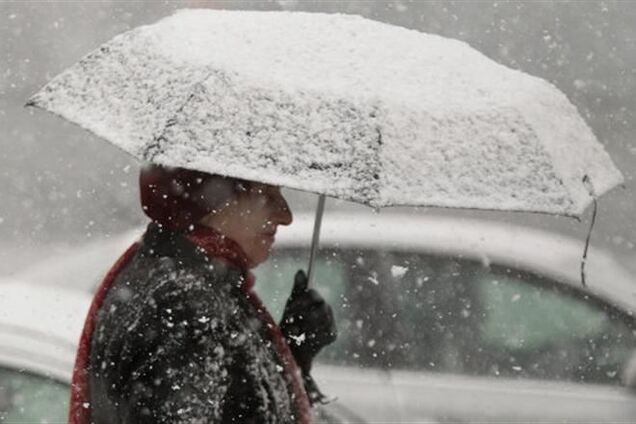 В пятницу по всей Украине мокрый снег с дождем